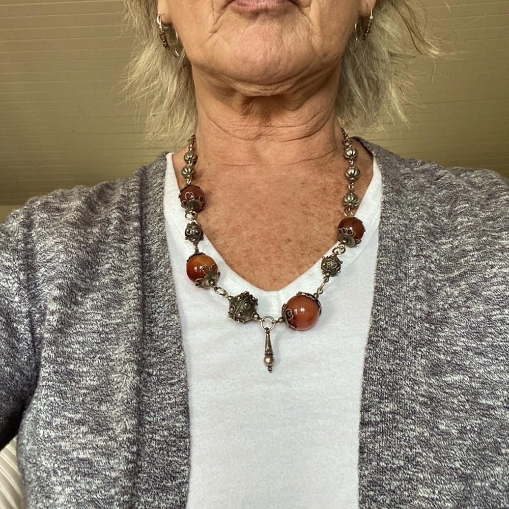 Italian beaded necklace.